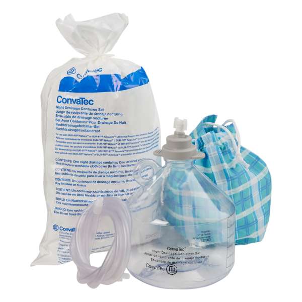 CONTAINER, NIGHT DRAIN SET W/TB & UNIV ADAPTER (1/BX) Image