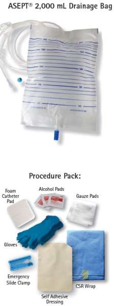 BAG, URINE DRAIN W/PROC PK 2000ML (10/CT) Image