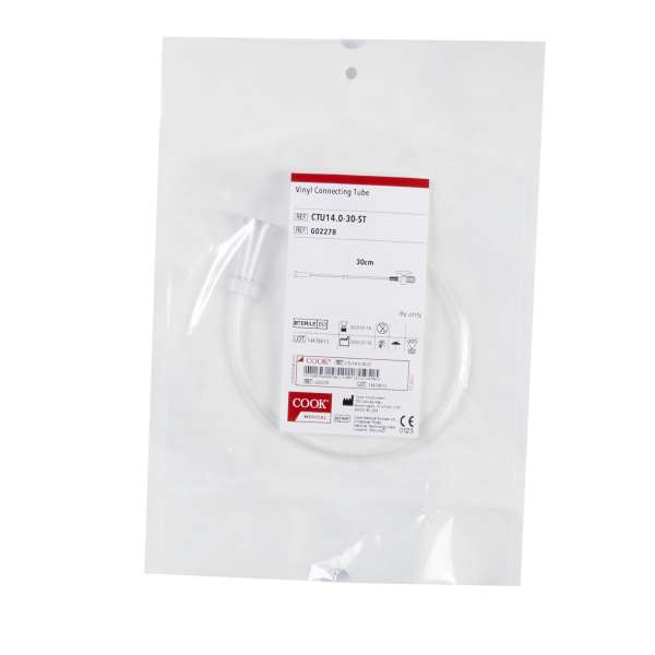 TUBE, CONN VNYL 14FR W/DRAINAGE BAG COKINC Image