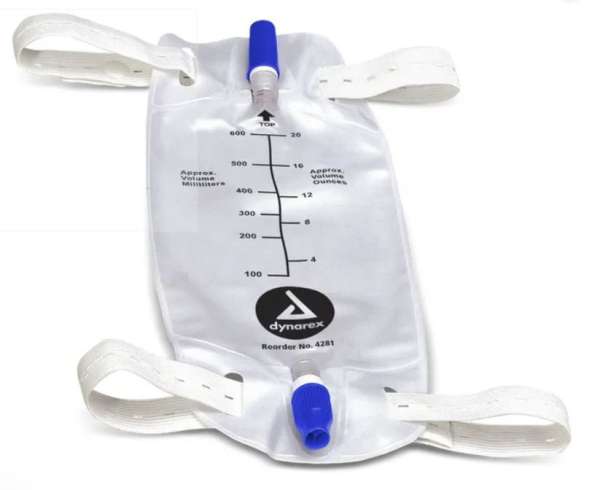 BAG, LEG W/VALVE 600ML (12/BX12/B 4BX/CS) DYNREX Image