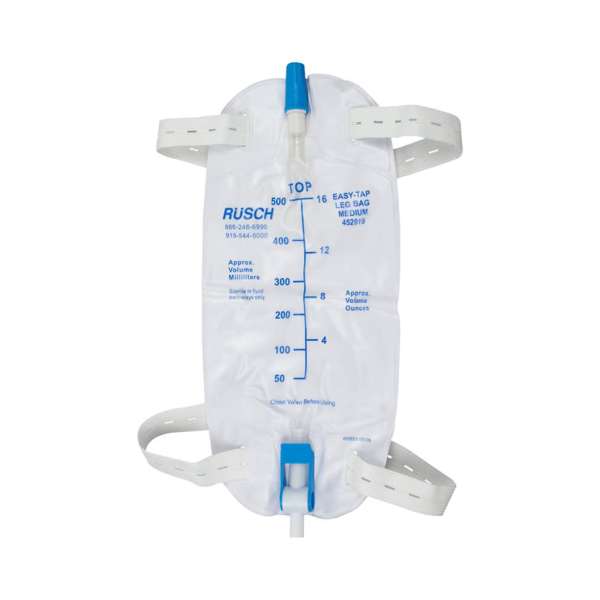 BAG, LEG W/STRAPS FLIP VALVE MED 19OZ INDMED Image