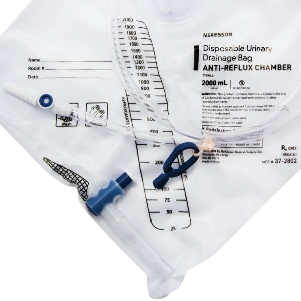 BAG, URINARY DRAIN ANTIRFLX 2000ML (1/EA 20EA/CS) MGM16 Image