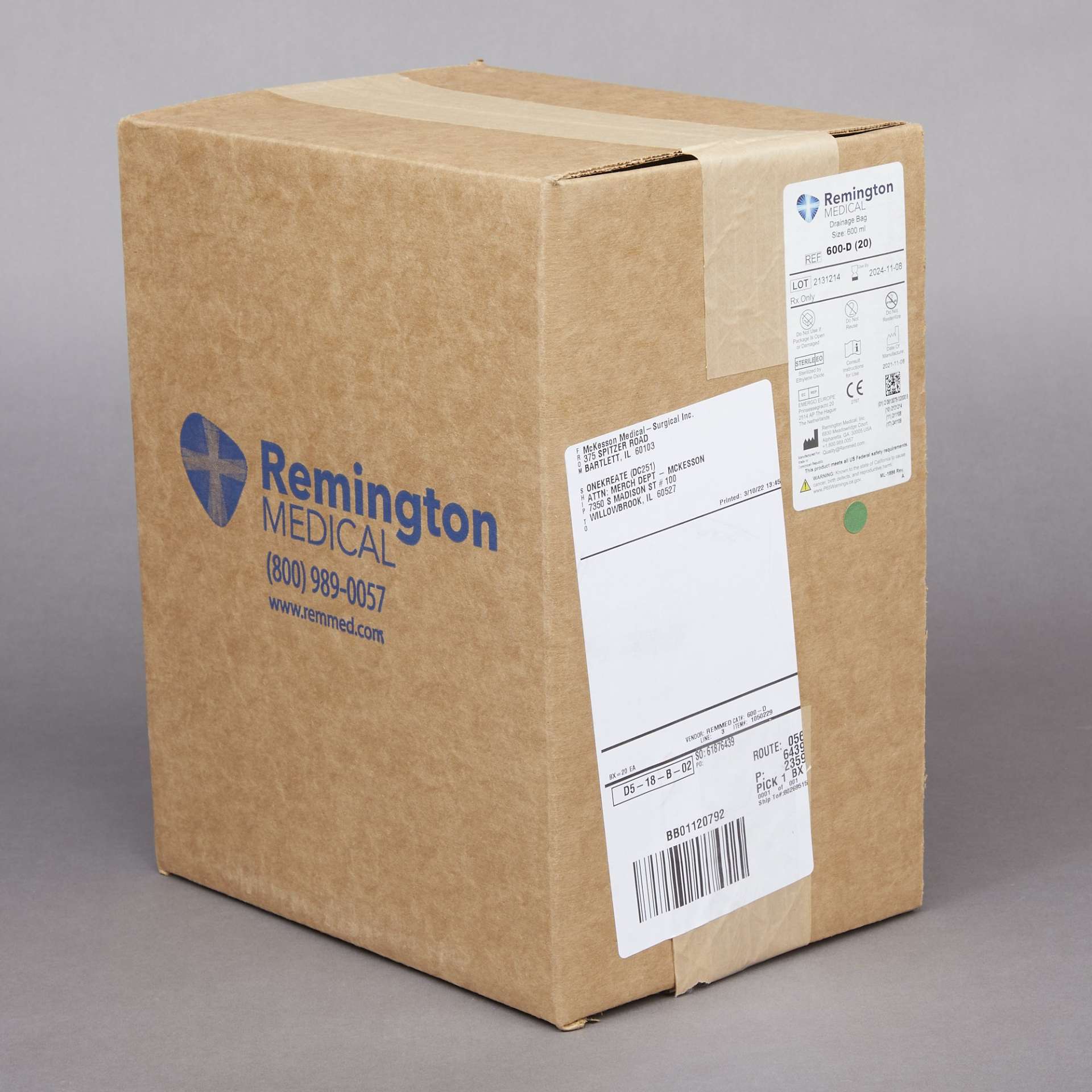 BAG, DRAIN BILIARY/NEPHROSTEMY600ML (20/BX) Image