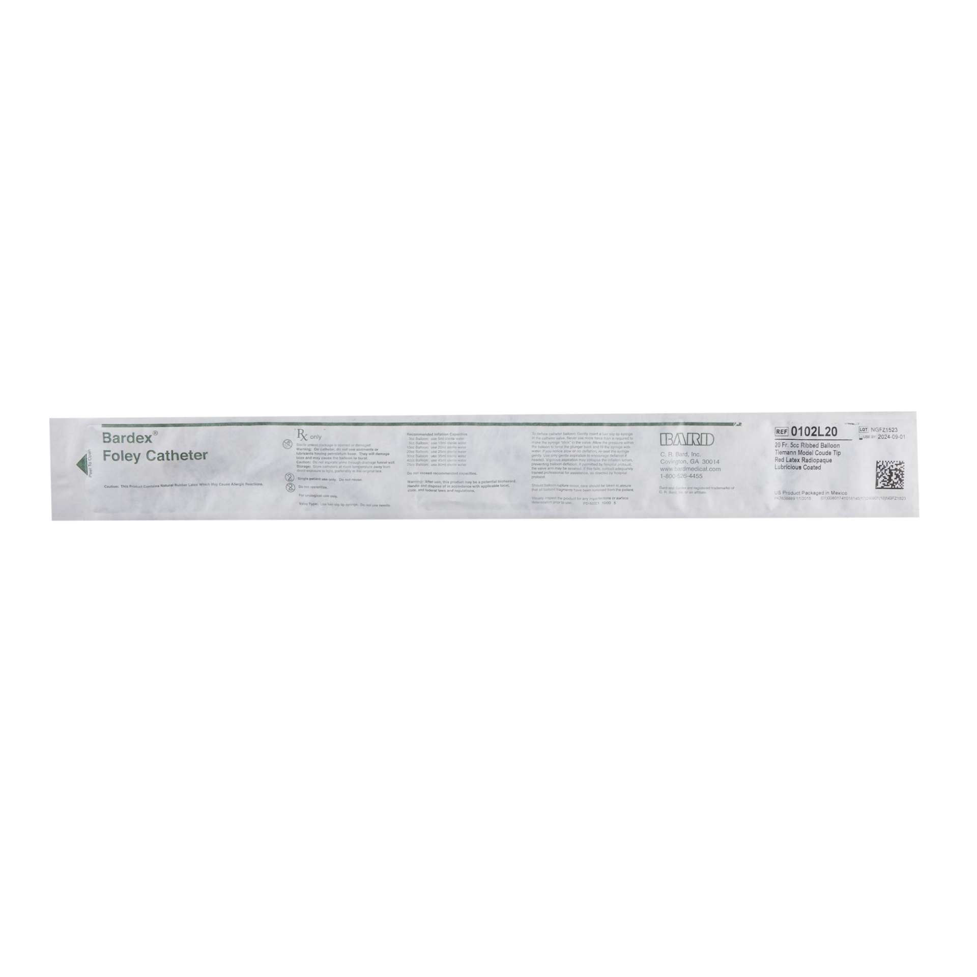 CATHETER, COUDE LTX/TEF 20FR 5CC BARD Image