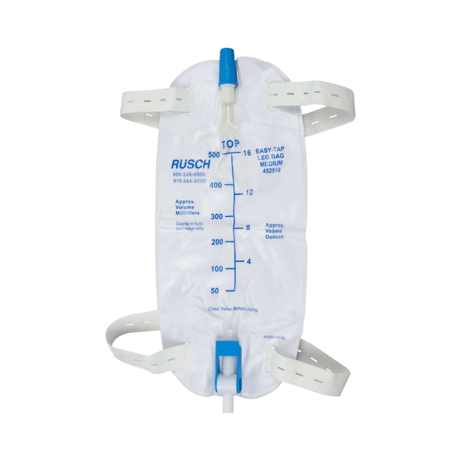 BAG, LEG W/STRAPS FLIP VALVE MED 19OZ INDMED Image