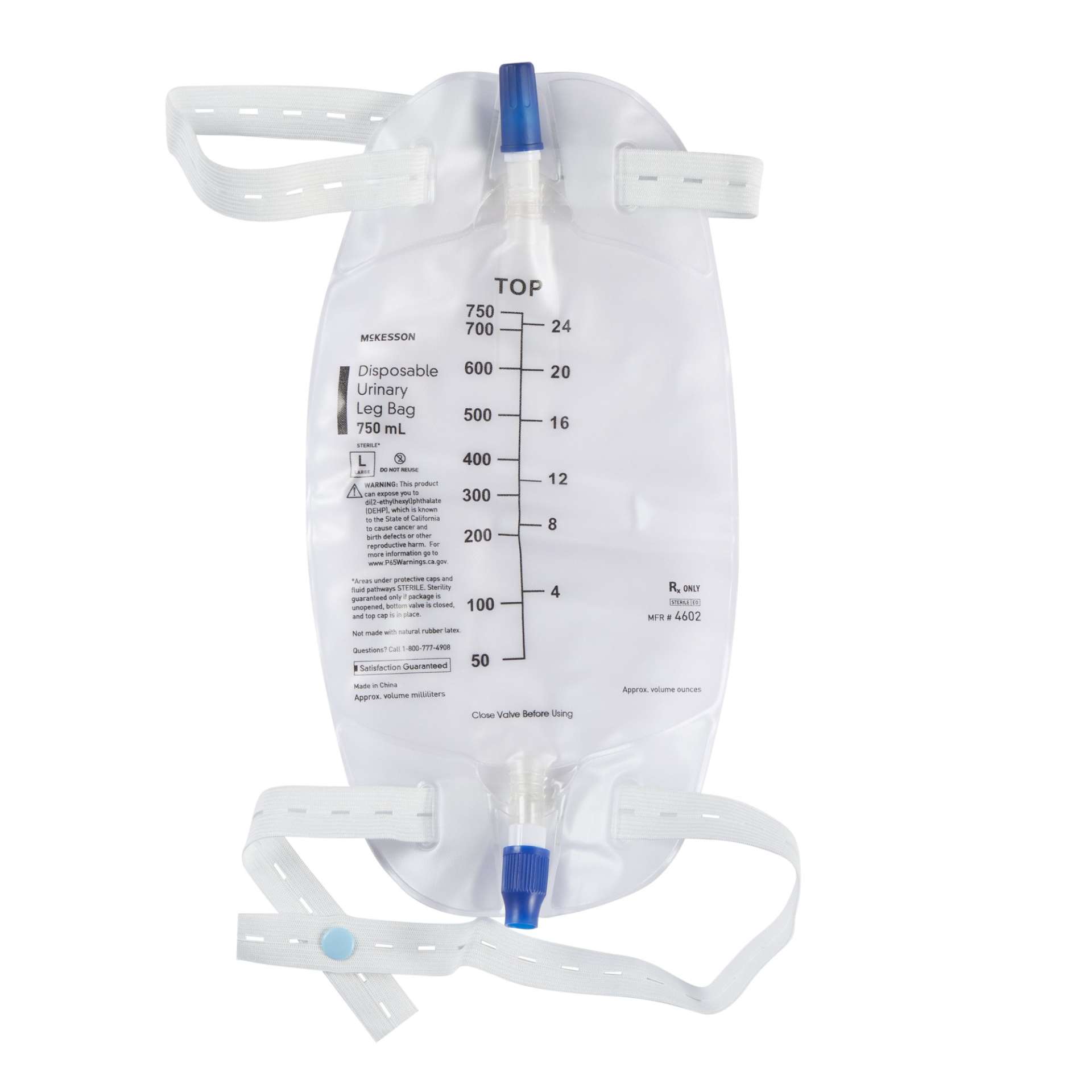 BAG, URINELEG 750ML LG (48/CS)MGM16 Image