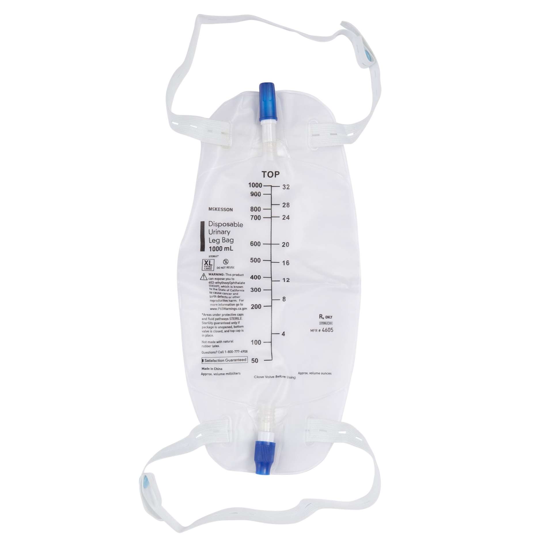 BAG, URINE LEG STR 1000ML (48/CS) MGM16 Image