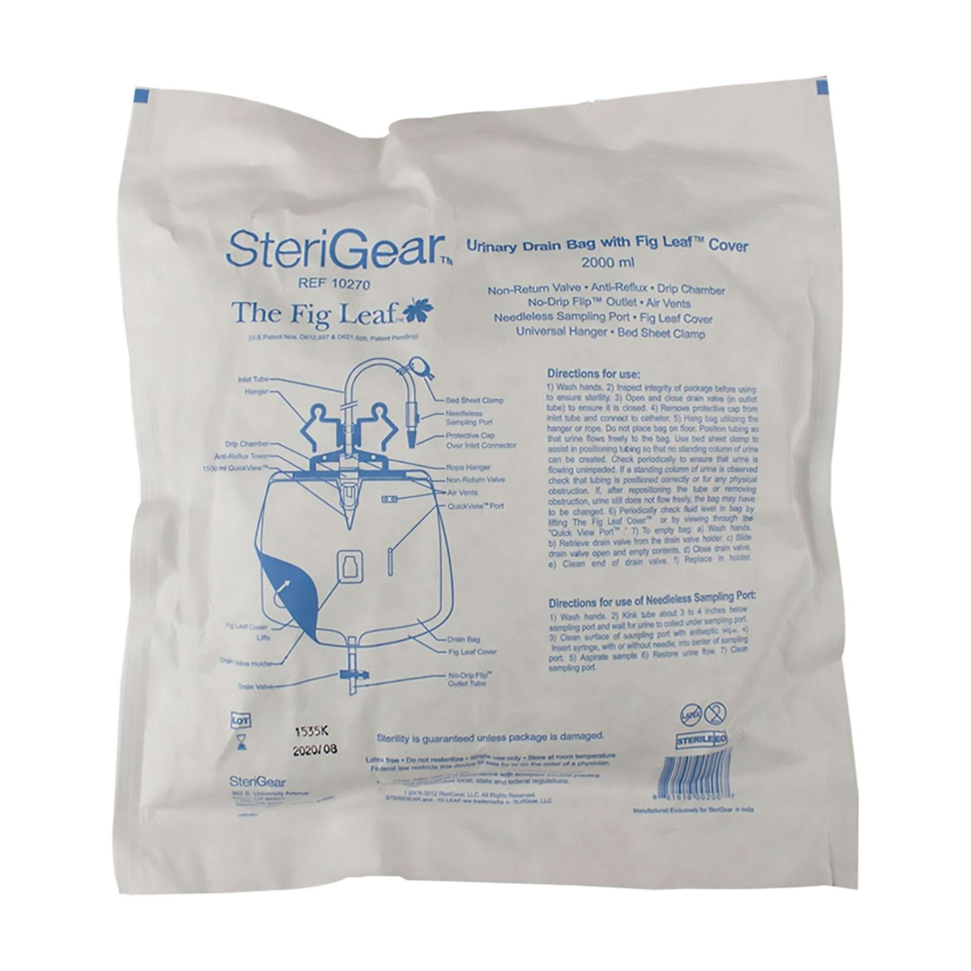 BAG, DRAIN FIG LEAF W/CVR (20/BX) STRGER Image