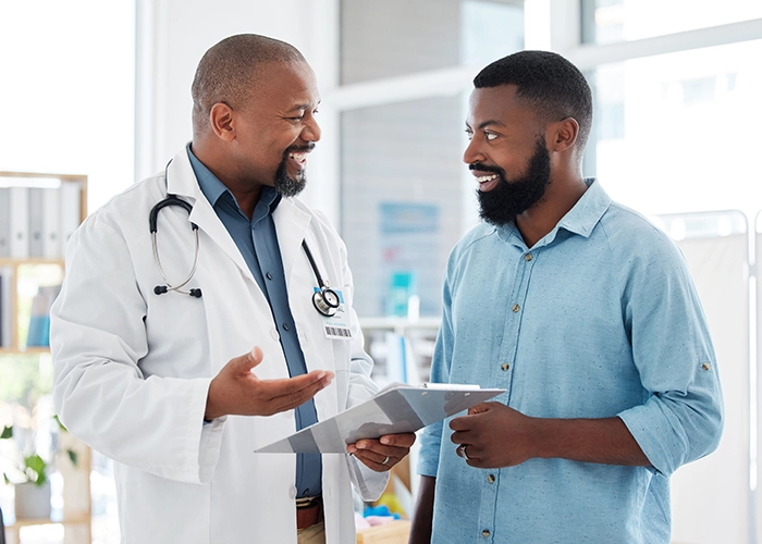 man meeting with doctor